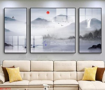 File gốc File bộ tranh treo hiện đại HD73673 (AI/EPS) cho in ấn
