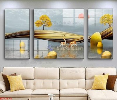 File ảnh File bộ tranh treo hiện đại HD73674 (gốc) cho trang trí nội thất