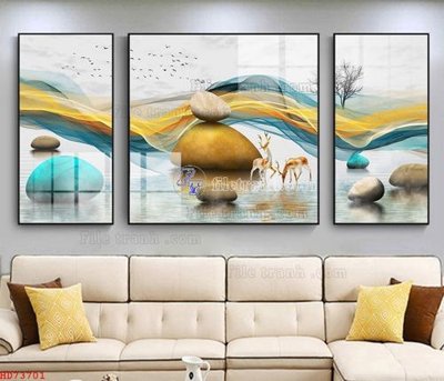 File gốc File bộ tranh treo hiện đại HD73701 (PNG) không nền chất lượng