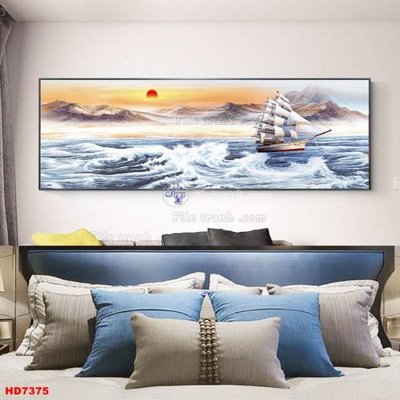 File PSD File tranh bộ hiện đại HD7375 (bản gốc) đã tách nền