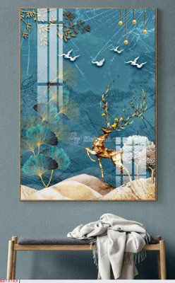 Tải file File bộ tranh treo hiện đại HD73769 (gốc) chủ đề hoa sen