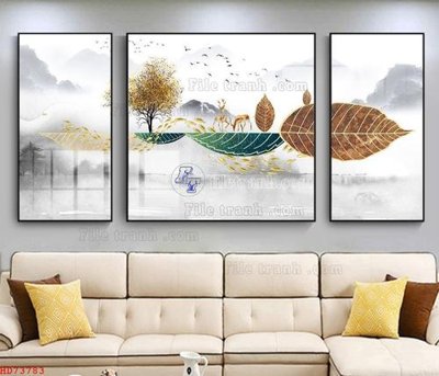 File tranh gốc File bộ tranh treo hiện đại HD73783 (sắc nét từng chi tiết)