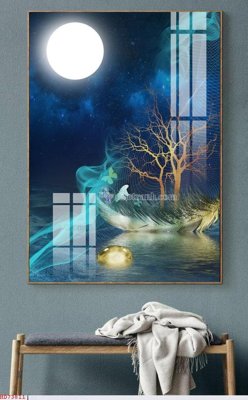 File gốc File bộ tranh treo hiện đại HD73811 (in 3D) cho trang trí