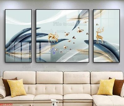 File in trần File bộ tranh treo hiện đại HD73830 (file gốc) chủ đề vũ trụ