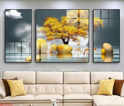 Tải file File bộ tranh treo hiện đại HD73835 (gốc) in ấn chất lượng