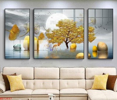 File gốc File bộ tranh treo hiện đại HD73837 (AI/EPS) cho in ấn