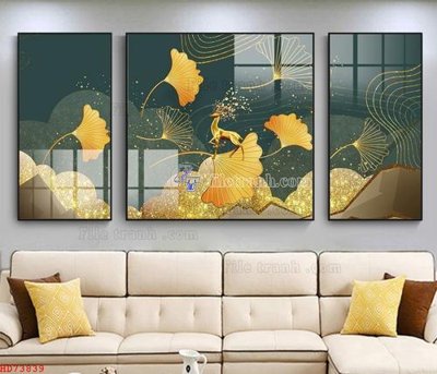 File tranh File bộ tranh treo hiện đại HD73839 (gốc) phong cách tối giản