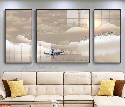 File gốc File bộ tranh treo hiện đại HD73841 (in 3D) nghệ thuật