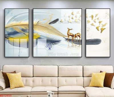 Hình ảnh file gốc in lụa File bộ tranh treo hiện đại HD73850
