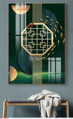 File gốc File bộ tranh treo hiện đại HD73853 (in ấn) màu sắc trung thực