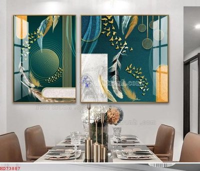 Tải file File bộ tranh treo hiện đại HD73887 (gốc) chủ đề hoa sen