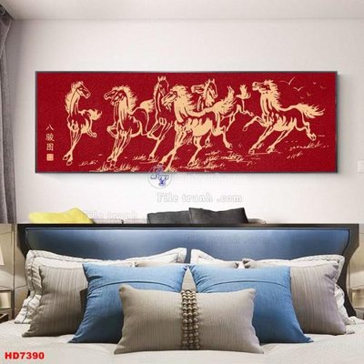 File in trần File tranh bộ hiện đại HD7390 (file gốc) hoa văn 3D