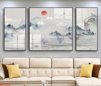File ảnh File bộ tranh treo hiện đại HD73930 (gốc) in Hiflex
