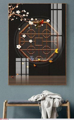 File tranh File bộ tranh treo hiện đại HD73960 (ảnh gốc) in trần nhà