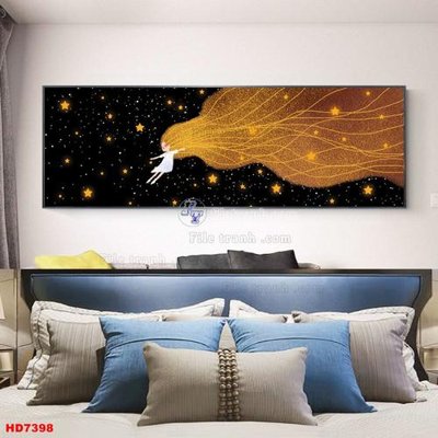 File tranh File tranh bộ hiện đại HD7398 (bản gốc) in lụa 5D