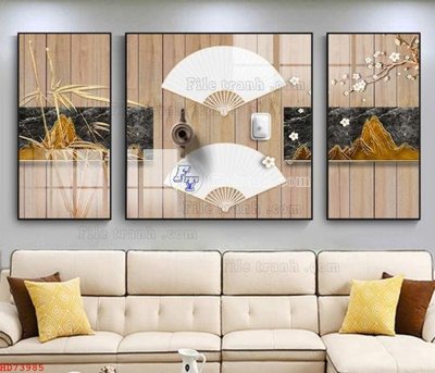 File ảnh File bộ tranh treo hiện đại HD73985 (gốc) in PP, decal