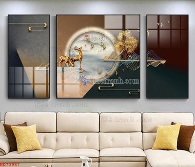 File gốc File bộ tranh treo hiện đại HD73987 (thiết kế) độc quyền