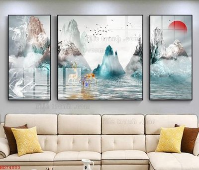 Download file File bộ tranh treo hiện đại HD74003 (gốc) in mica ốp bếp