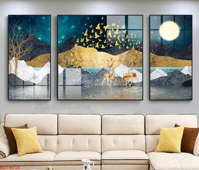 Tải file File bộ tranh treo hiện đại HD74016 (gốc) chủ đề tôn giáo