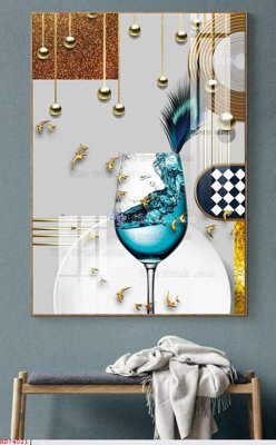 File ảnh File bộ tranh treo hiện đại HD74021 (gốc) in backdrop sự kiện