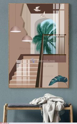 File PSD File bộ tranh treo hiện đại HD74041 (gốc) tách lớp chi tiết