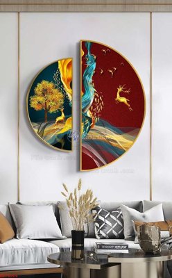 Tải file File bộ tranh treo hiện đại HD74064 (PSD) cho in tranh kính