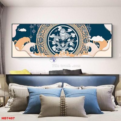 File in trần File tranh bộ hiện đại HD7407 (bản gốc) đại dương