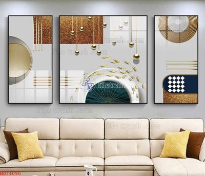 File gốc File bộ tranh treo hiện đại HD74090 (thiết kế) độc quyền