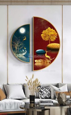 File gốc File bộ tranh treo hiện đại HD74093 (phiên bản chuẩn) để in ấn