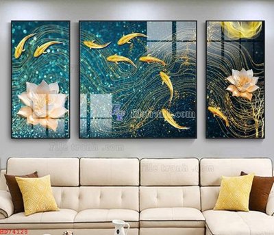 Tải file File bộ tranh treo hiện đại HD74128 (gốc) chủ đề tâm linh