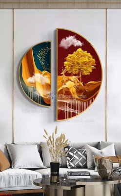 File PSD File bộ tranh treo hiện đại HD74136 (nguyên gốc) chất lượng cao