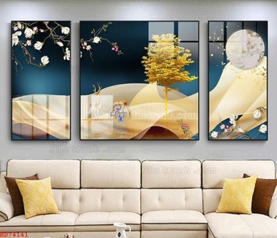 Hình ảnh file gốc File bộ tranh treo hiện đại HD74141 (chất lượng cao)