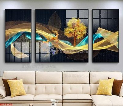 Download file File bộ tranh treo hiện đại HD74148 (chuẩn in) chất lượng cao