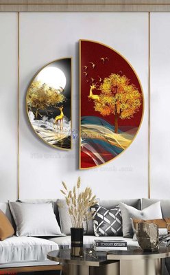 File tranh File bộ tranh treo hiện đại HD74167 (gốc) chủ đề tĩnh vật