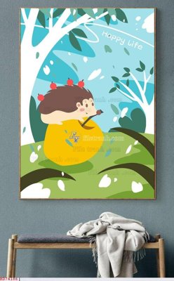 File PSD File bộ tranh treo hiện đại HD74186 (gốc) nhiều lớp (multi-layer)