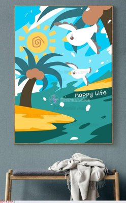 Download file gốc File bộ tranh treo hiện đại HD74189 (in lụa) tranh 3D