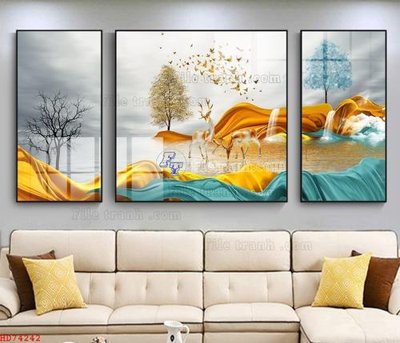 Tải file File bộ tranh treo hiện đại HD74242 (gốc) làm tranh treo tường