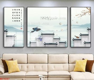 Tải file File bộ tranh treo hiện đại HD74247 (ảnh gốc) in gạch 3D