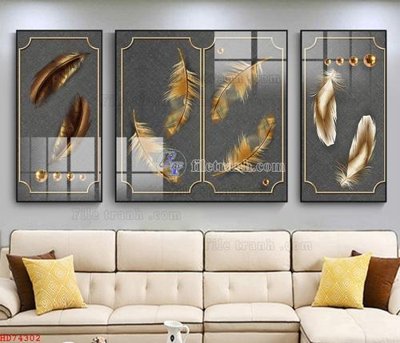 Ảnh gốc File bộ tranh treo hiện đại HD74302 (độ nét cao) in tráng gương