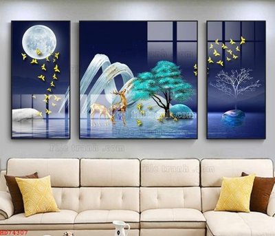 File PSD File bộ tranh treo hiện đại HD74307 (bản gốc) chất lượng nhất