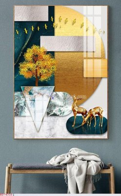 File in trần File bộ tranh treo hiện đại HD74310 (bản gốc 3D) sống động