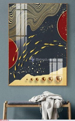 File gốc File bộ tranh treo hiện đại HD74318 (in ấn) màu sắc trung thực