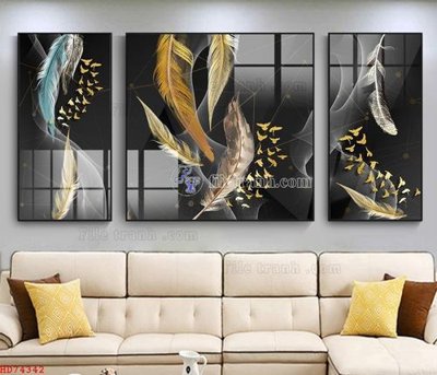 Hình ảnh file gốc File bộ tranh treo hiện đại HD74342 cho in UV