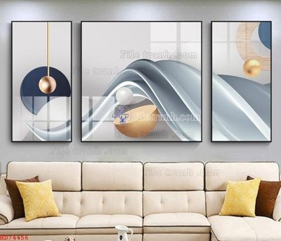 File tranh quảng cáo File bộ tranh treo hiện đại HD74456 (file gốc) chuyên nghiệp
