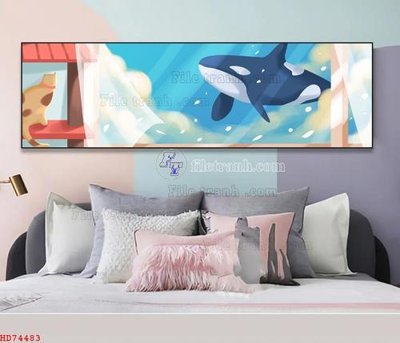 File ảnh File bộ tranh treo hiện đại HD74483 (gốc) in Hiflex