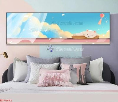 File gốc File bộ tranh treo hiện đại HD74491 (in lụa) chi tiết cao