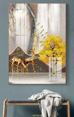 File gốc File tranh hiện đại treo tường HD79029 (PNG) không nền chất lượng