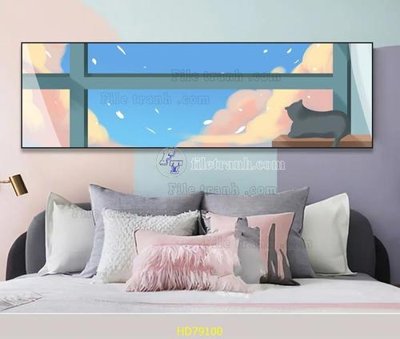 File PSD File tranh hiện đại treo tường HD79100 (gốc) nhiều lớp (multi-layer)