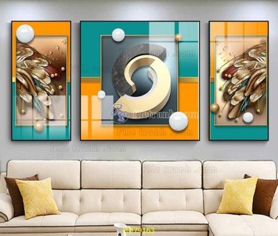 File in lụa File tranh hiện đại treo tường HD79163 (hoa văn) File tranh hiện đại treo tường HD79163