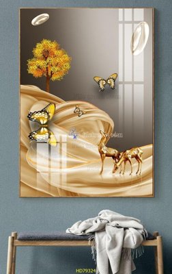 File tranh gốc in trần nhà File tranh hiện đại treo tường HD79324 3D